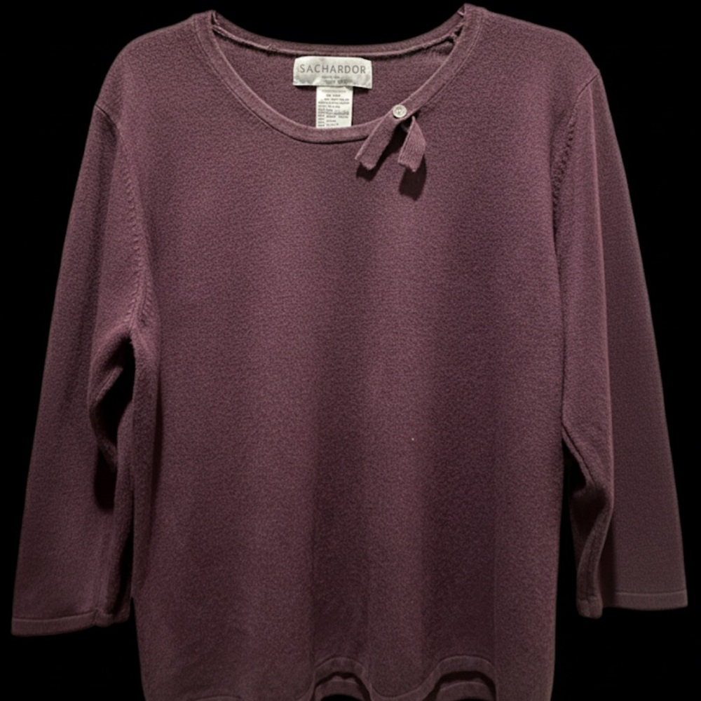 Sag Harbor Deep Purple Sweater Size 1X